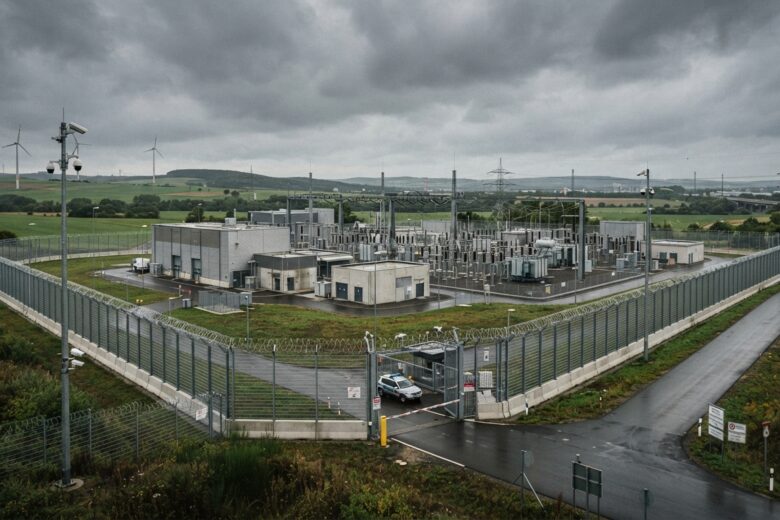 Critical infrastructure facility in Germany with enhanced security measures