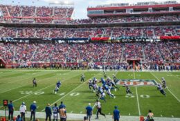 NFL game action between New York Giants and Dallas Cowboys at stadium