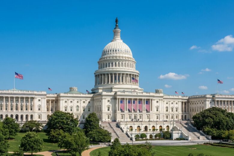 The US Capitol building in Washington where the House of Representatives passed Russia sanctions legislation