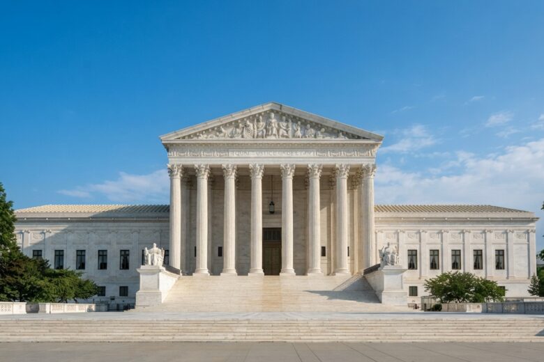 The United States Supreme Court building exterior in Washington DC